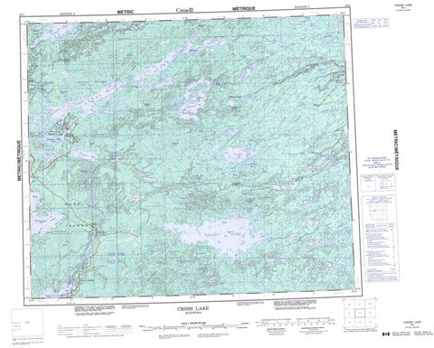 063I Cross Lake Canadian topographic map, 1:250,000 scale