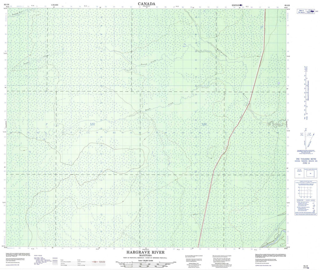 Buy Hargrave River Topo Map 063j06 Yellowmaps Map Store 6301