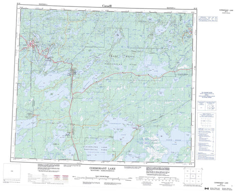 063K Cormorant Lake Canadian topographic map, 1:250,000 scale