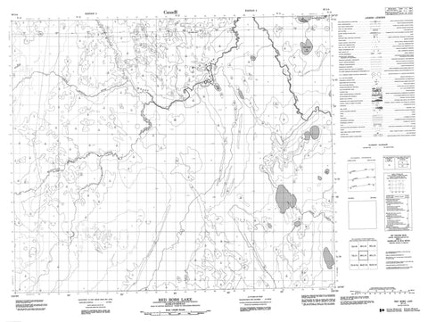 063L04 Red Bobs Lake Canadian topographic map, 1:50,000 scale
