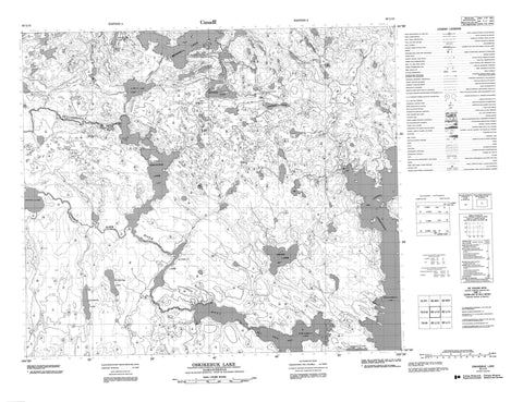 063L13 Oskikebuk Lake Canadian topographic map, 1:50,000 scale