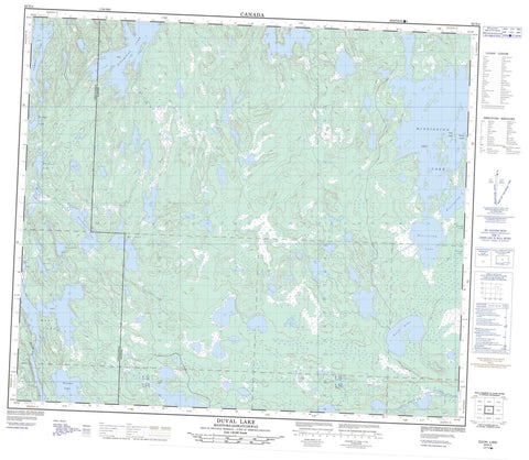 063N04 Duval Lake Canadian topographic map, 1:50,000 scale