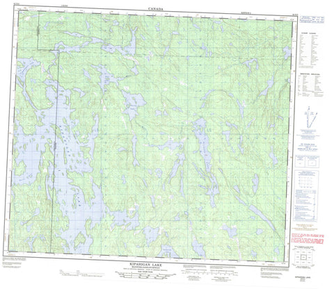 063N05 Kipahigan Lake Canadian topographic map, 1:50,000 scale