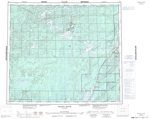 063O Nelson House Canadian topographic map, 1:250,000 scale