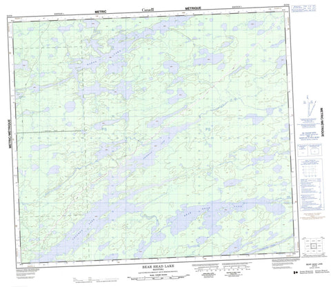 063P09 Bear Head Lake Canadian topographic map, 1:50,000 scale