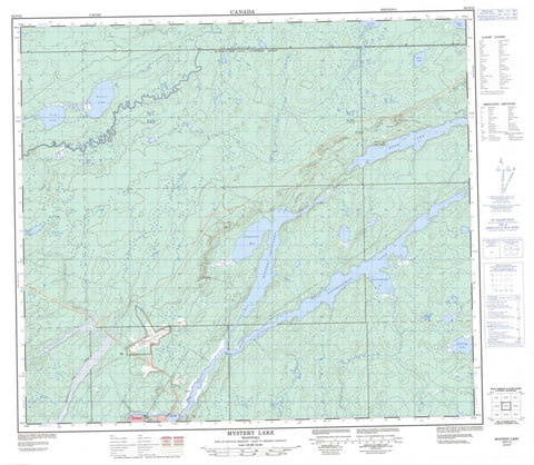 063P13 Mystery Lake Canadian topographic map, 1:50,000 scale
