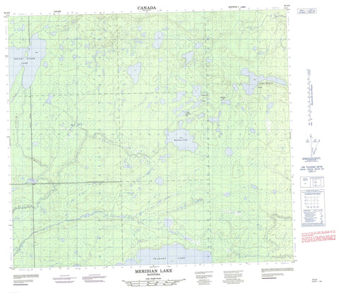 064A06 Meridian Lake Canadian topographic map, 1:50,000 scale