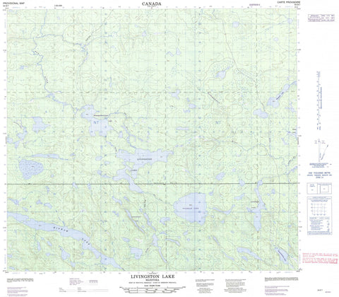 064B07 Livingston Lake Canadian topographic map, 1:50,000 scale