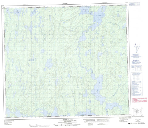 064D03 Royal Lake Canadian topographic map, 1:50,000 scale