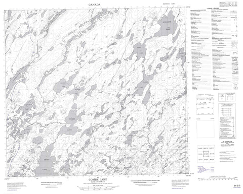 064E05 Combe Lake Canadian topographic map, 1:50,000 scale