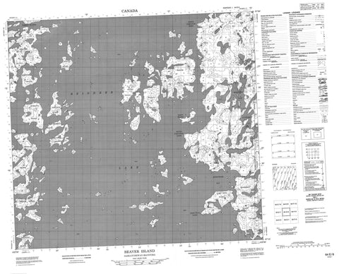 064E08 Beaver Island Canadian topographic map, 1:50,000 scale