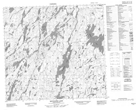 064E15 Reynolds Lake Canadian topographic map, 1:50,000 scale