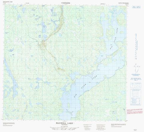 064G13 Maxwell Lake Canadian topographic map, 1:50,000 scale