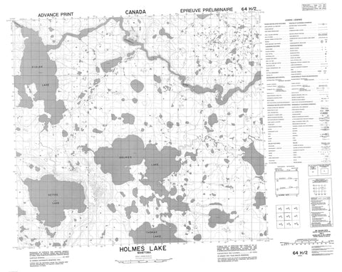 064H02 Holmes Lake Canadian topographic map, 1:50,000 scale