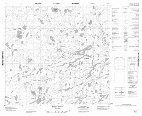 064J02 Gimby Lake Canadian topographic map, 1:50,000 scale