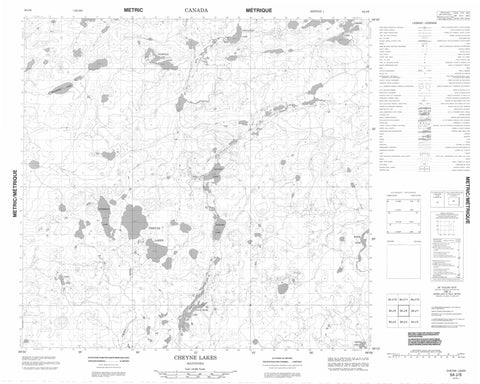 064J06 Cheyne Lakes Canadian topographic map, 1:50,000 scale