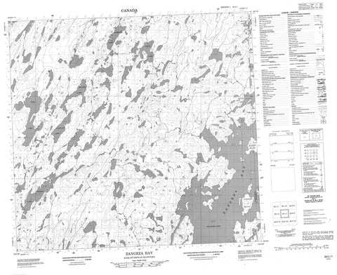 064L01 Zangeza Bay Canadian topographic map, 1:50,000 scale