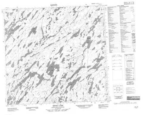 064L08 Metka Lake Canadian topographic map, 1:50,000 scale