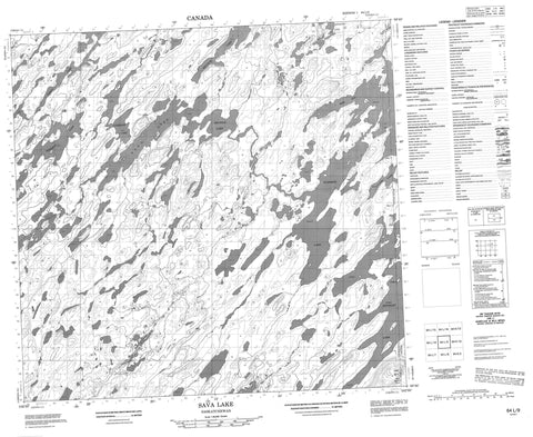 064L09 Sava Lake Canadian topographic map, 1:50,000 scale