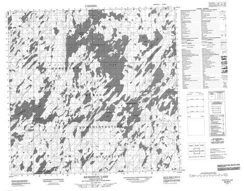 064M03 Bickerton Lake Canadian topographic map, 1:50,000 scale