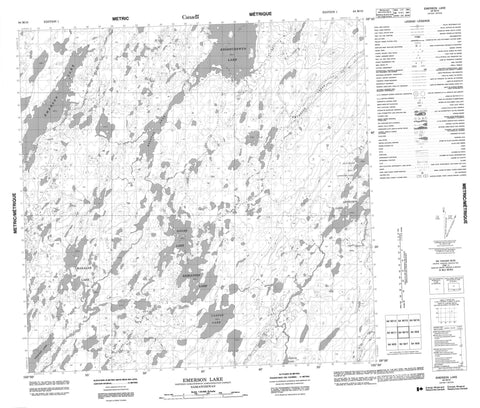064M10 Emerson Lake Canadian topographic map, 1:50,000 scale