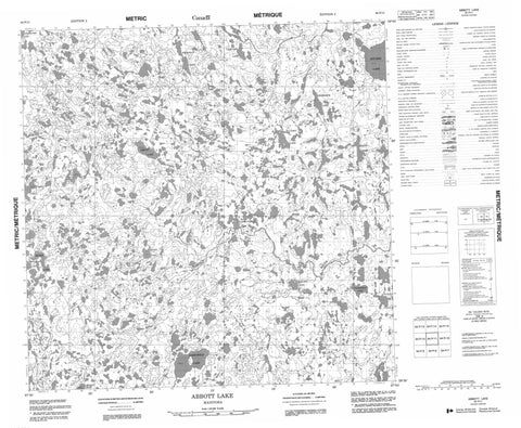 064P11 Abbott Lake Canadian topographic map, 1:50,000 scale