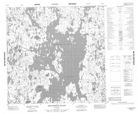 064P12 Hollowrock Island Canadian topographic map, 1:50,000 scale