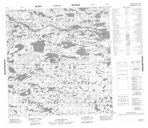 065A15 No Title Canadian topographic map, 1:50,000 scale