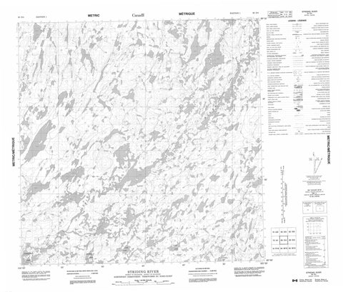 065D04 Striding River Canadian topographic map, 1:50,000 scale