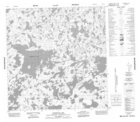 065D14 Sherwood Lake Canadian topographic map, 1:50,000 scale