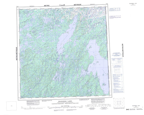 065D Snowbird Lake Canadian topographic map, 1:250,000 scale