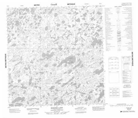 065E03 Ridgers Lake Canadian topographic map, 1:50,000 scale