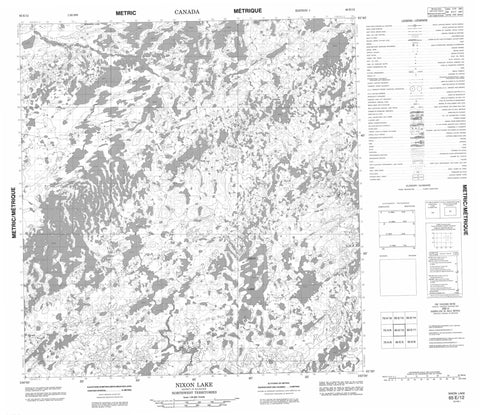065E12 Nixon Lake Canadian topographic map, 1:50,000 scale