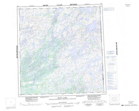 065E Boyd Lake Canadian topographic map, 1:250,000 scale