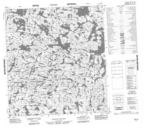065L09 No Title Canadian topographic map, 1:50,000 scale
