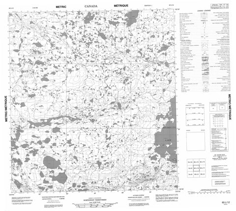 065L12 No Title Canadian topographic map, 1:50,000 scale