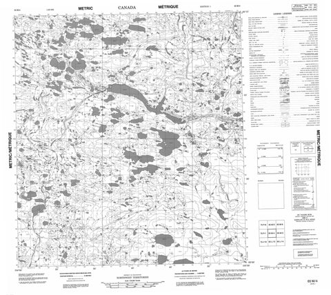 065M04 No Title Canadian topographic map, 1:50,000 scale