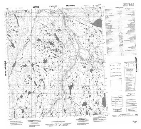 065M09 No Title Canadian topographic map, 1:50,000 scale