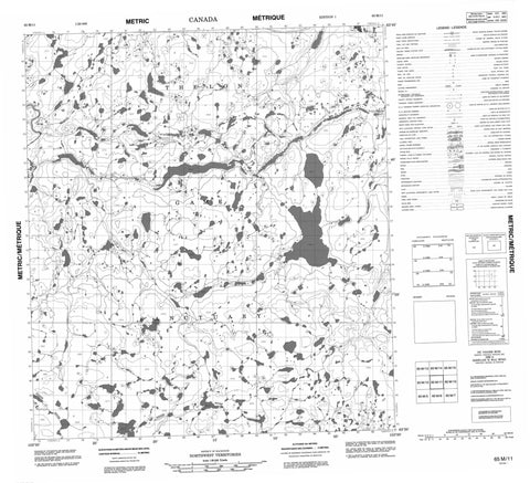 065M11 No Title Canadian topographic map, 1:50,000 scale