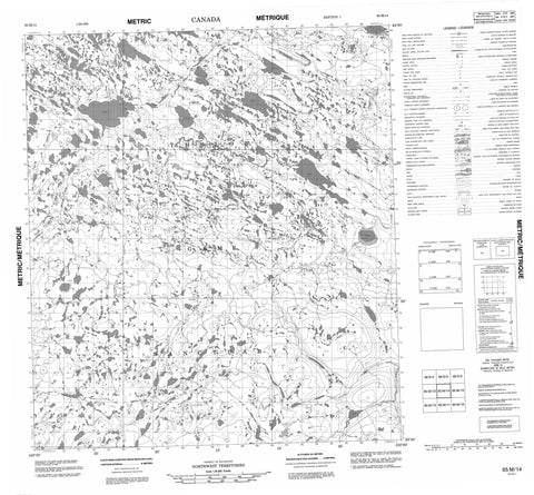 065M14 No Title Canadian topographic map, 1:50,000 scale