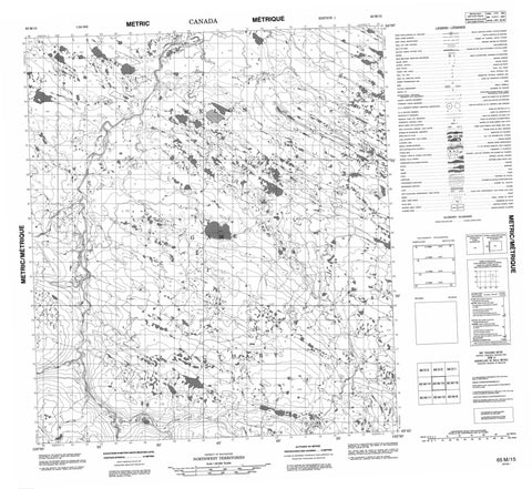 065M15 No Title Canadian topographic map, 1:50,000 scale