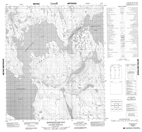 066B09 Qamanaugaq Bay Canadian topographic map, 1:50,000 scale