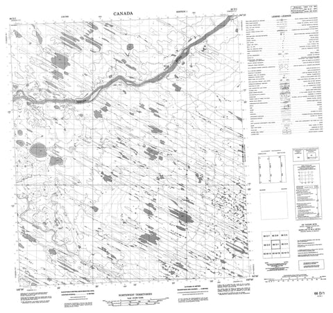 066D01 No Title Canadian topographic map, 1:50,000 scale