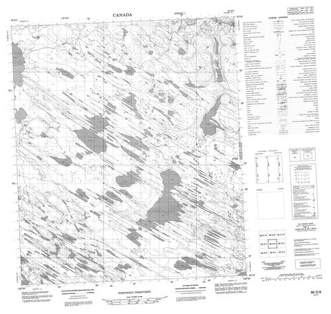 066D08 No Title Canadian topographic map, 1:50,000 scale