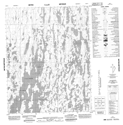 066I11 No Title Canadian topographic map, 1:50,000 scale