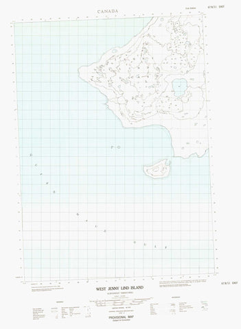 067B11E West Jenny Lind Island Canadian topographic map, 1:50,000 scale