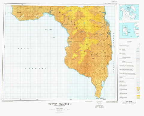069H13 Meighen Island S Canadian topographic map, 1:50,000 scale