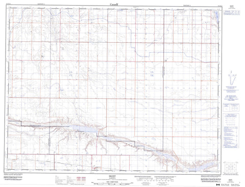 072E12 Skiff Canadian topographic map, 1:50,000 scale