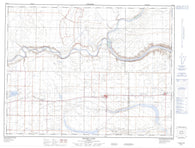072E13 Grassy Lake Canadian topographic map, 1:50,000 scale