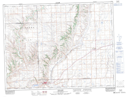 072F10 Dollard Canadian topographic map, 1:50,000 scale